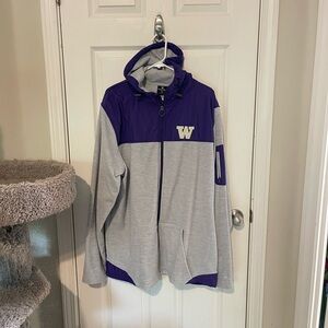 Colosseum Purple and Gray Men's Zip-Up Jacket